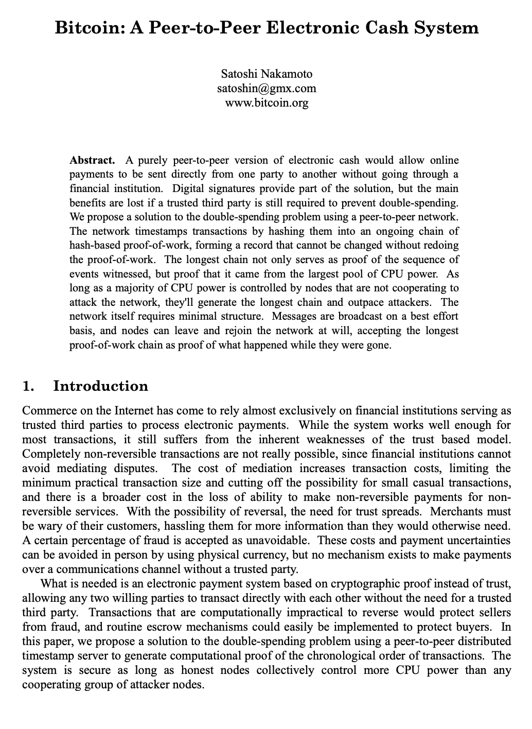 Bitcoin Whitepaper Illustration